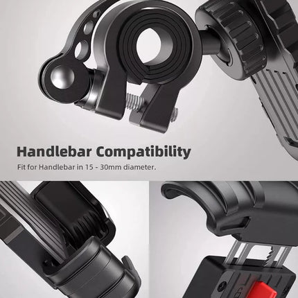 Choetech H067 Bike Motorcycle Adjustable Phone Holder 360° Rotating Up to 6.8"