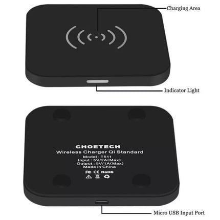 Choetech T511 10W Universal Qi Certified Fast Wireless Charging Pad