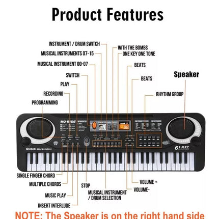 SEMART 61 Keys Multi-Function Music Electronic Piano Keyboard - Smart Music Toy
