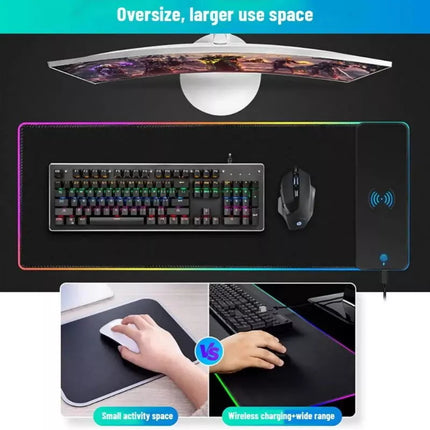 Choetech 15W Wireless Charging RGB Gaming Mouse Pad Extra Large 90cm x 30cm