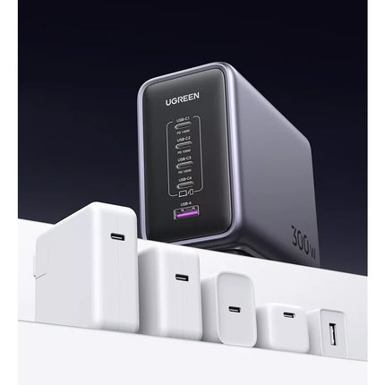 UGREEN 300W Nexode 5 Port GaN III USB Type-C PD 3.1 Fast Charger Laptop Charging