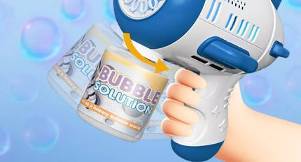 Mercita Space Bubble Guns Machine with LED & Rechargeable Battery for Kids