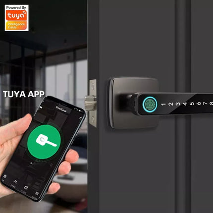 BDI Premium Fingerprint Passcode Smart Keyless Digital Door Lock Mortise Handle