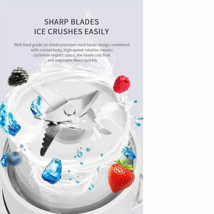 BDI Portable Blender Cup with 6 Blades ice Crusher Fruit Vegetables Juice Maker