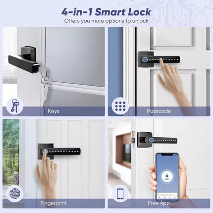 BDI Premium Fingerprint Passcode Smart Keyless Digital Door Lock Mortise Handle