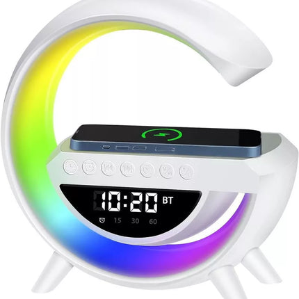 BDI Bedside Table Atmosphere Lamp w/ 15W Quick Wireless Charger & Speaker