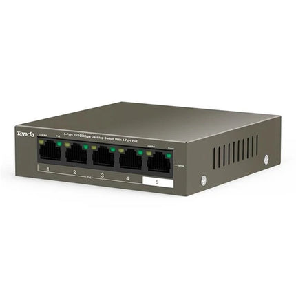 Tenda TEF1105P-4-63W 5-Port 10/100Mbps Desktop Switch with 4-Port PoE
