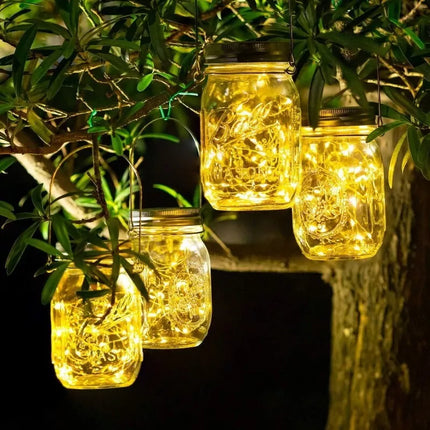 BDI Outdoor Waterproof Solar LED Lantern Crackle Glass Lamp Lantern