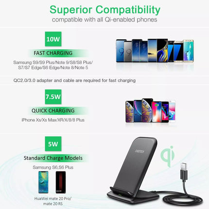 Choetech T555-S Fast Wireless Charger Stand Charging Holder
