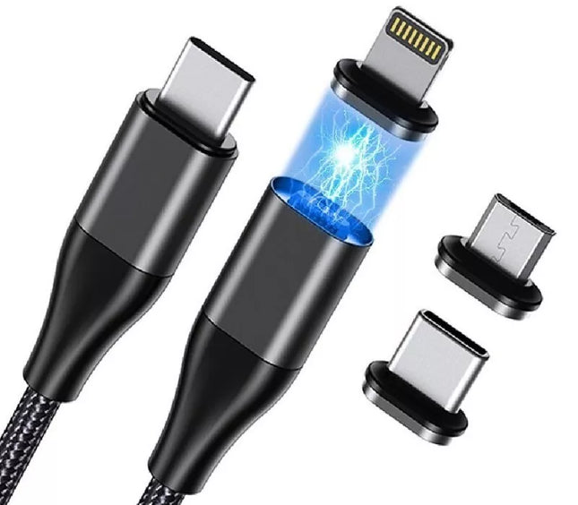 Choetech XCC-1034 3-in-1 Magnetic PD 60W USB C to C Cable - Type C/Micro/iPhone