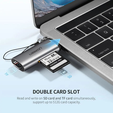 Ugreen 2-in-1 USB-C + USB 3.0 TF/SD Card Reader OTG Memory Card Adapter