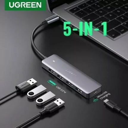 Ugreen 4-Port USB3.0 Hub Type C Hub USB C to Port Adapter Data Laptop Mac