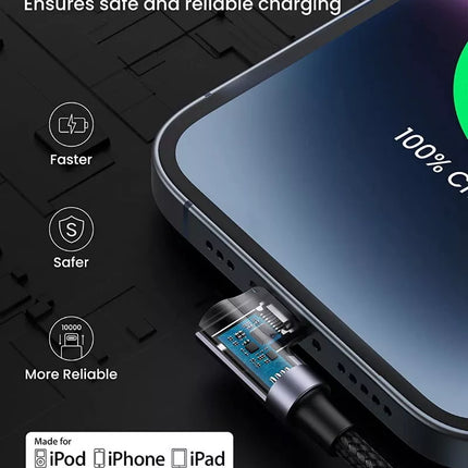 UGREEN MFi USB C to iPhone Cable 90° for iPhone 14, 13, iPad, AirPods Pro