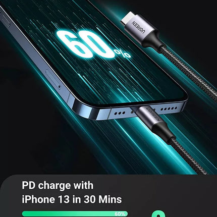 Ugreen USB-C to Lightning Fast Charging Cable MFi Certified PD & Data Sync
