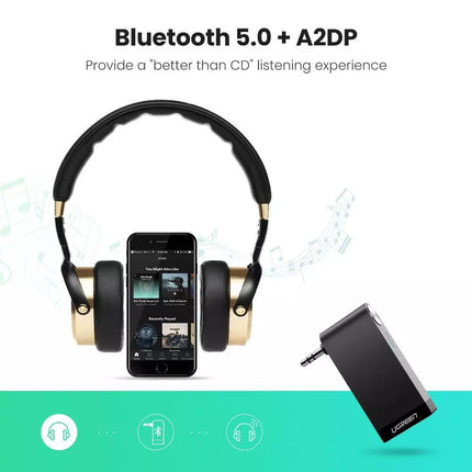 UGreen Bluetooth 4.1 Car Music Audio Receiver Adapter Mic & Battery aptX