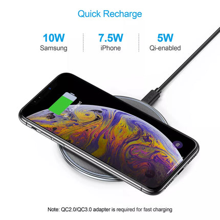 Choetech T539-S 10W Fast Wireless Charger Charging Pad Qi Certified