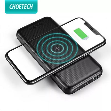 Choetech B650 Qi Wireless 10,000mAh Power Bank 18W USB C PD iPhone 16 15 Samsung