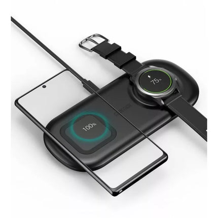 CHOETECH T570-S 2-in-1 Wireless Charger Pad - iPhone 14, 13, 12 or Samsung Watch