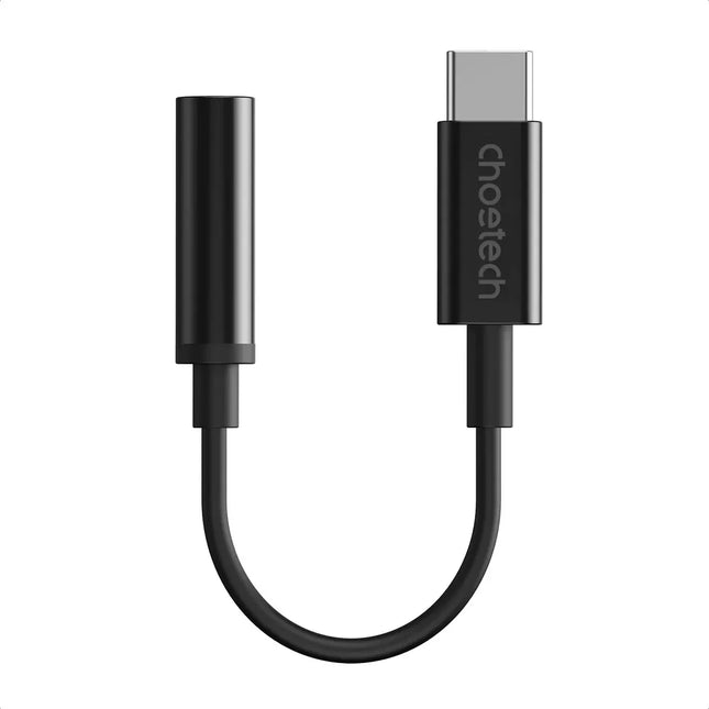 Choetech AUX003 USB C to 3.5mm AUX Adapter with DAC Chip Headphone Audio S23 iPad Pro