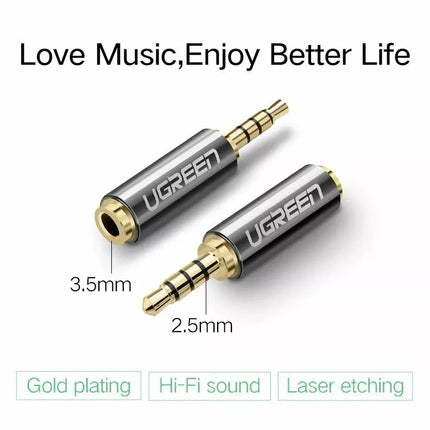 Ugreen 3.5mm Female to 2.5mm Male Audio Headphone Stereo Adapter Plug AUX MP3