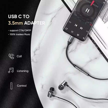 Ugreen USB C to 3.5mm AUX Headphone Adapter Type C Jack Earphone Cable