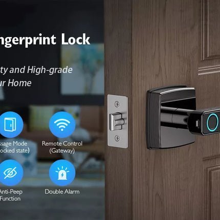 BDI Premium Fingerprint Passcode Smart Keyless Digital Door Lock Mortise Handle