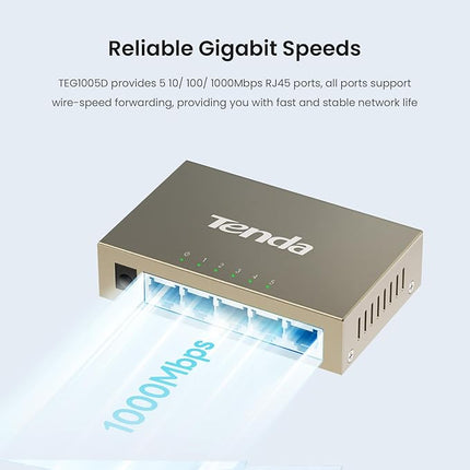 Tenda TEG1005D v4.0 5-Port Gigabit Ethernet Switch
