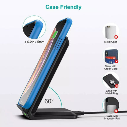 Choetech T524-S Qi Wireless Charger Fast Charging Dock Stand For iPhone Samsung