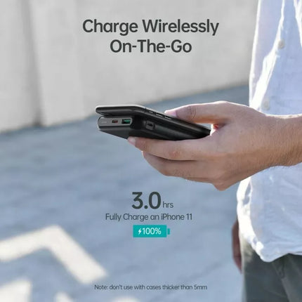 Choetech B650 Qi Wireless 10,000mAh Power Bank 18W USB C PD iPhone 16 15 Samsung