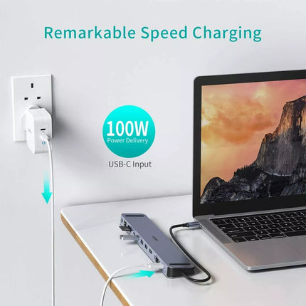 CHOETECH HUB-M20 USB-C 11-in-1 Multiport Docking Station HDMI VGA RJ45 3.5mm PD