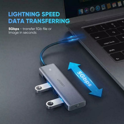 Ugreen 4-Port USB3.0 Hub Type C Hub USB C to Port Adapter Data Laptop Mac