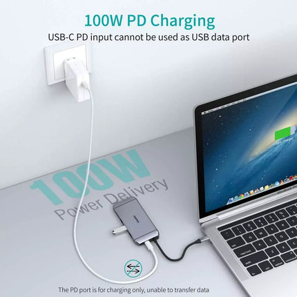 Choetech HUB-M15 9-in-1 USB-C Hub - 4K PD 100W RJ45 Ethernet For Mac Dell...