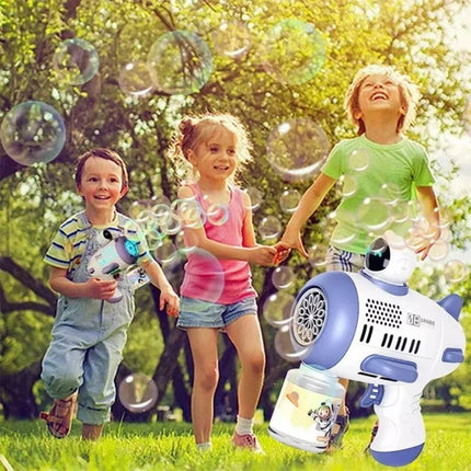 Mercita Space Bubble Guns Machine with LED & Rechargeable Battery for Kids