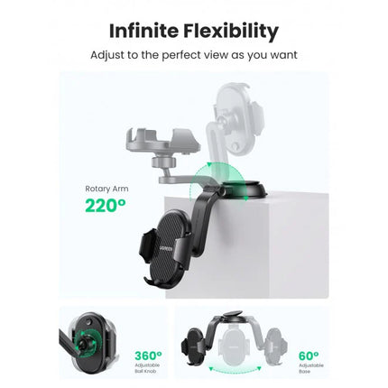 UGREEN Waterfall Car Phone Holder Dashboard Suction Mount