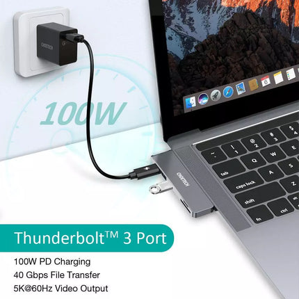 Choetech 7-in-1 USB-C Hub Adapter for MacBook Pro, Air w/ Thunderbolt 3 HDMI