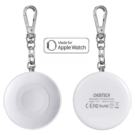 Choetech MFi Certified Apple Watch Wireless Charger Power Bank 900mAh Keychain