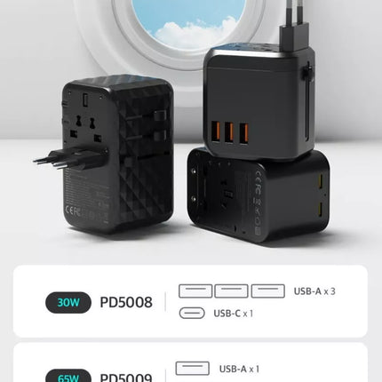 Choetech GaN Universal Travel Adapter Power Plug PD5008, PD5009, PD6028