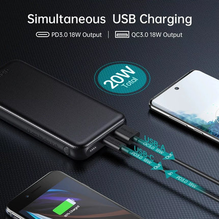 Choetech B627 20W 10000mAh Powerbank PD Dual Output Fast Charge iPhone 15 14 S23 S22