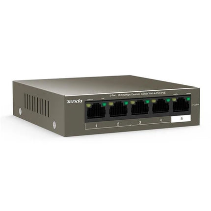 Tenda TEF1105P-4-63W 5-Port 10/100Mbps Desktop Switch with 4-Port PoE
