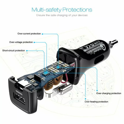 Choetech TC0005 36W Quick Charge 3.0 USB Type-C Car Charger iPhone 16 15 Samsung