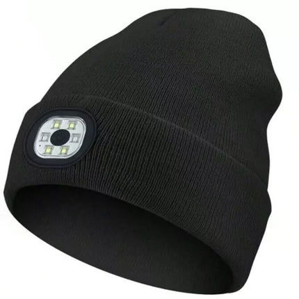 ZONSUSE 2-in-1 Winter Unisex Bluetooth Music Beanie Knitted Hat 6 LED Headlight