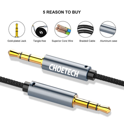 Choetech AUX002-BK 3.5mm Audio Cable 1.2m