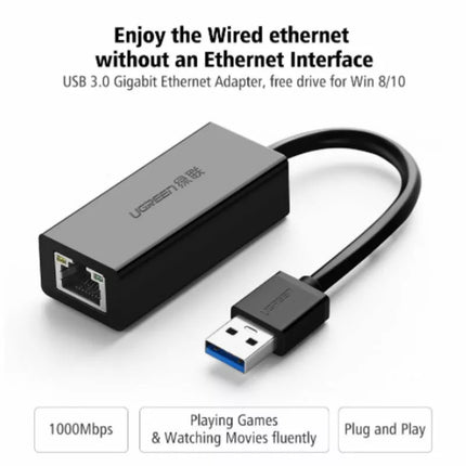 UGREEN USB 3.0 to RJ45 Gigabit Ethernet Network Lan Adapter 10/100/1000Mbp