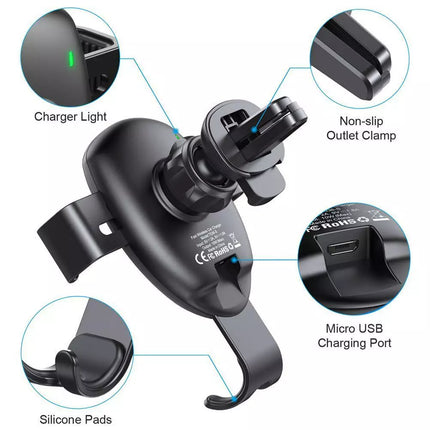 Choetech T536-S Fast Wireless Charging Car Mount Phone Holder for iPhone Samsung