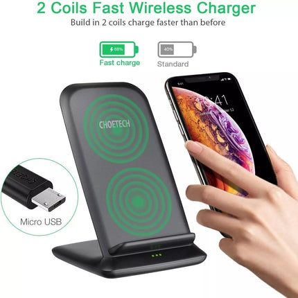 Choetech T555-S Fast Wireless Charger Stand Charging Holder