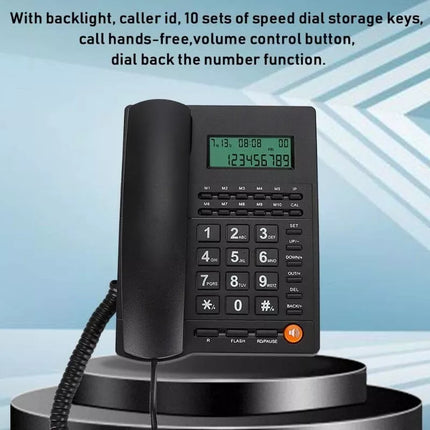 BDI Landline Corded Telephone Caller ID Desk Phone w/ Large Button Home/Office
