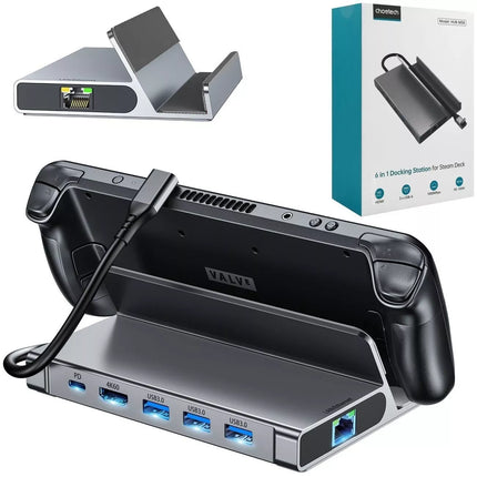 Choetech 6-in-1 Steam Deck / ROG Ally Docking Station with 4K@60Hz HDMI, PD 100W
