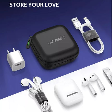 UGREEN Earbuds Earphone Carrying Case Holder Storage Bag with Carabiner