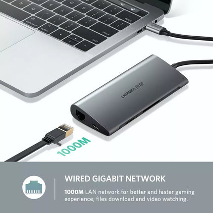 UGREEN 8-in-1 USB C Hub Dock Station - 1080P VGA, USB, RJ45, PD, SD/TF