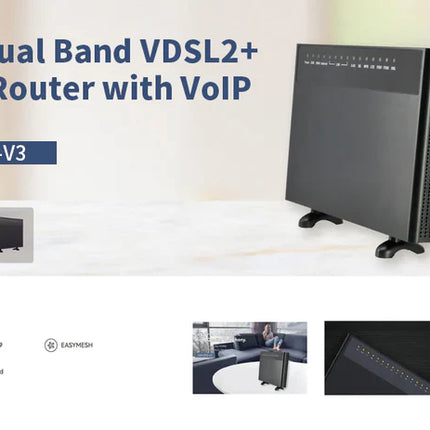 AC1200 Dual Band Gigabit VDSL2+ Modem Router with VoIP